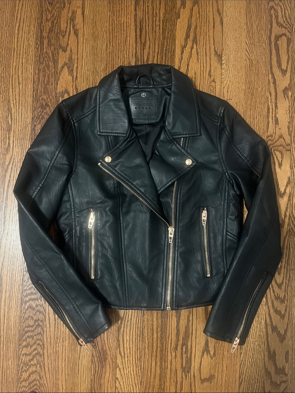 Blank NYC Black Moto Faux Leather Jacket - Classic Biker Style